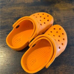 Toddler Size 7 Orange Crocs